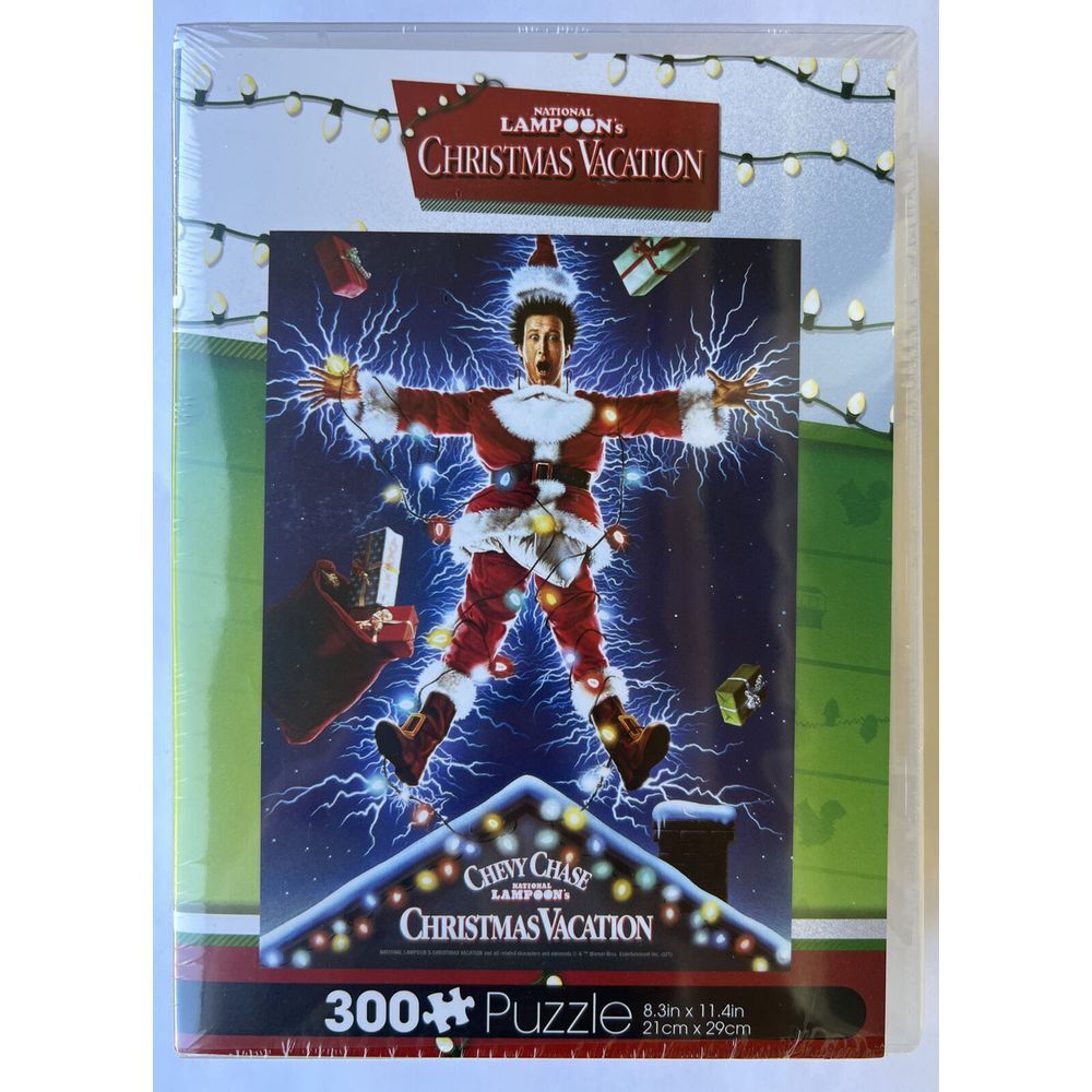 Chevy Chase National Lampoon's Christmas Vacation 300 Piece Puzzle in VHS Box